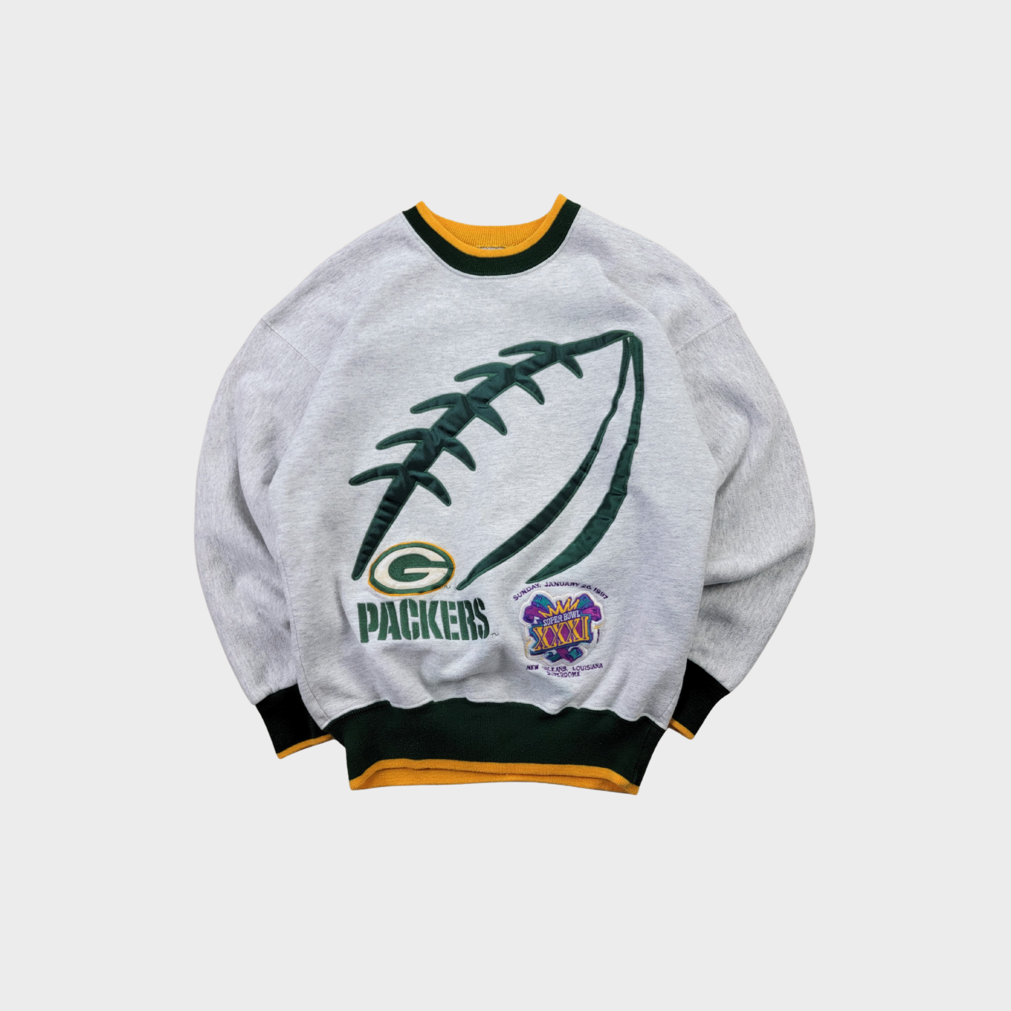 Vintage 90s Green Bay Packers Sweatshirt Super Bowl Crewneck 