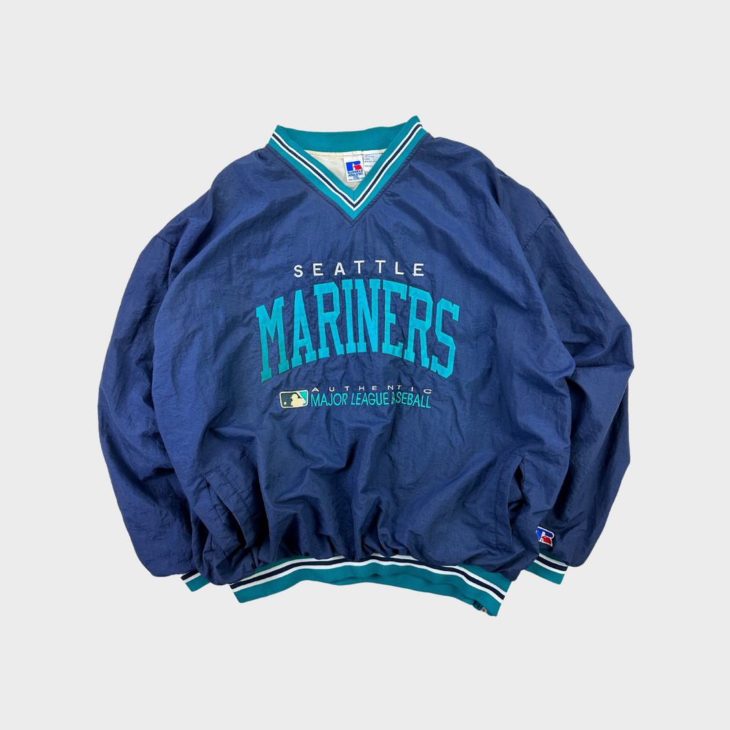 90s Seattle Mariners Russell Athletic Pullover Windbreaker Jacket