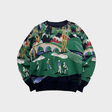 Load image into Gallery viewer, Vintage 90s Golf All-Over Knit Crossings 100% Cotton Sweater
