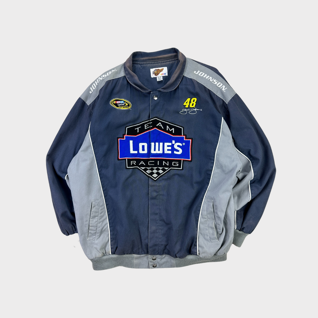 2000s Nascar Jimmie Johnson Team Lowes Racing Embroidered Racing Jacket