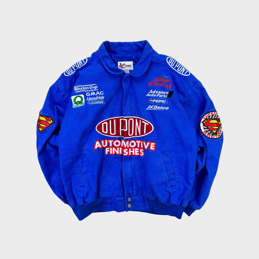 2000s Nascar Jeff Gordon Superman Racing Embroidered Racing Jacket