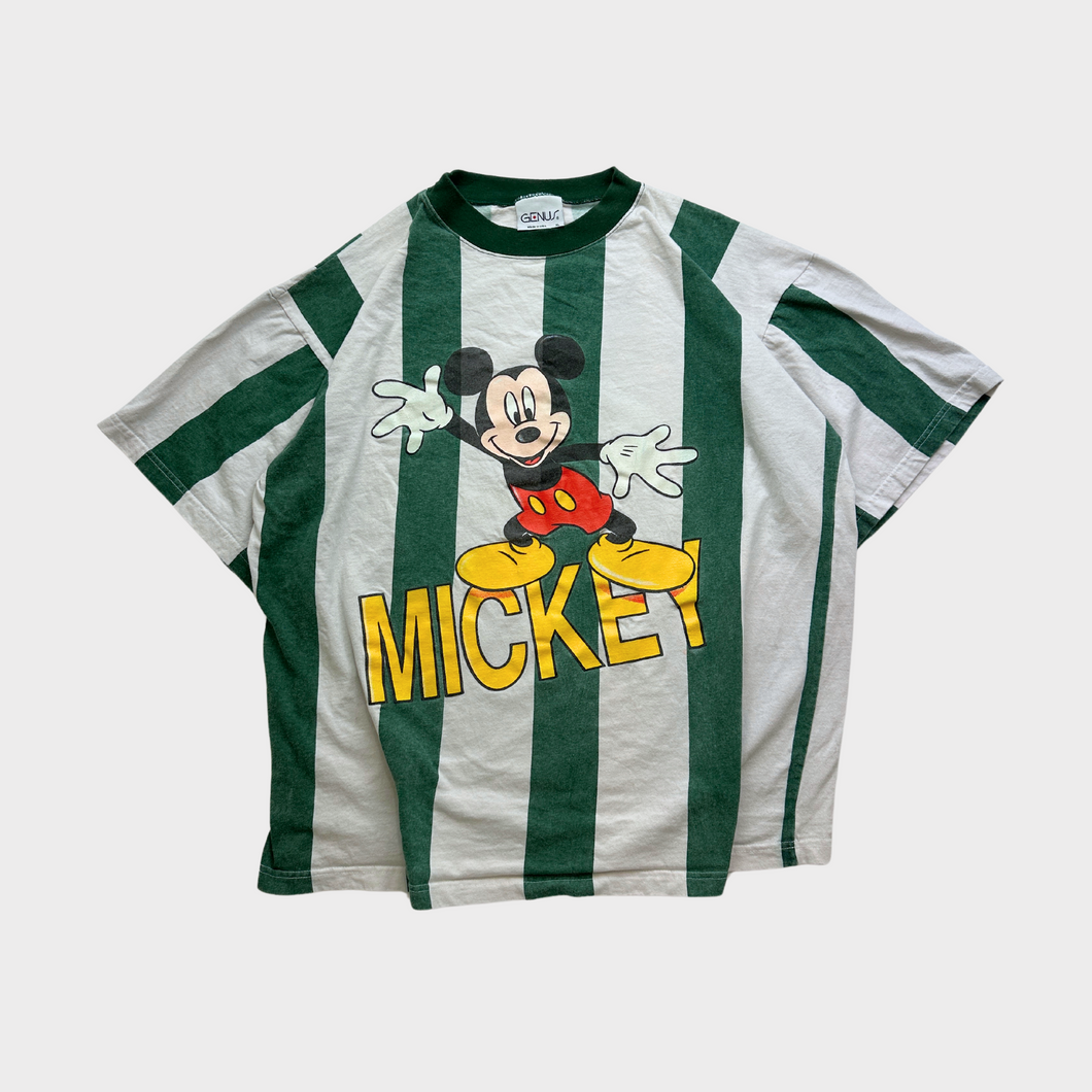 Vintage 90s Mickey Mouse Disney Stripped Graphic T-Shirt