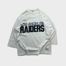 Load image into Gallery viewer, Vintage 90s Los Angeles Raiders NFL 3/4 Sleeve Jersey Style Graphic Shirt
