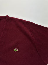 Load image into Gallery viewer, Vintage 90s Lacoste Maroon Knit Cardigan 100% Orlon Acrylic
