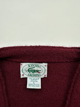 Load image into Gallery viewer, Vintage 90s Lacoste Maroon Knit Cardigan 100% Orlon Acrylic
