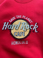 Load image into Gallery viewer, Vintage 90s Honolulu Hard Rock Cafe Save the Planet Embroidered Crewneck Sweatshirt

