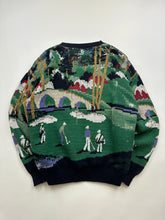 Load image into Gallery viewer, Vintage 90s Golf All-Over Knit Crossings 100% Cotton Sweater
