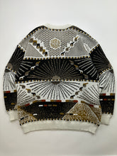 Load image into Gallery viewer, Vintage 90s Alan Stuart 3D Textured Sun and Astrological Pattern  Knit Sweater
