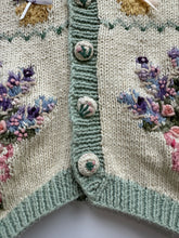 Load image into Gallery viewer, Vintage 90s Hand Knit Coquette Floral Pastel Knit Sweater Vest
