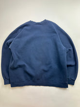 Load image into Gallery viewer, Vintage 90s Nike Small Swoosh Embroidered Navy Boxy Cozy Crewneck Sweatshirt
