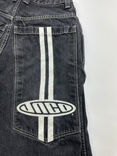 Load image into Gallery viewer, Vintage 90s Jnco Wide Load Faded Black &amp; Glow In the Dark Pocket Jeans
