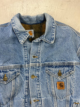 Load image into Gallery viewer, 90s Carhartt Denim Blanket Lined Trucker Jean Jacket
