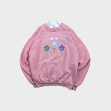 Load image into Gallery viewer, 90s Flower and Bow Baby Pink Pleasant Shade Crewneck
