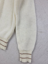 Load image into Gallery viewer, 90s Kennington Cable Knit Full Zip Acrylic Knit Sweater
