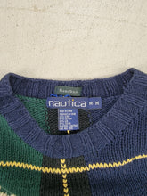 Load image into Gallery viewer, 90s Nautica Naval Map Hand Knit Sweater

