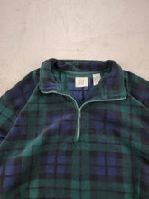 Load image into Gallery viewer, 90s Gap Q-Zip Plaid Fleece Sweater
