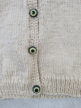 Load image into Gallery viewer, Hand Knit Wool Blend Beige Button Vest
