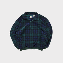 Load image into Gallery viewer, 90s Gap Q-Zip Plaid Fleece Sweater
