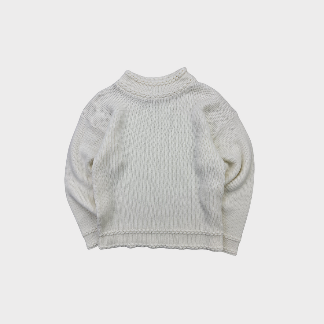 90s Asheboro Originals Braided Knit Cream Jumper