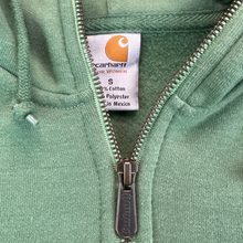 Load image into Gallery viewer, Embroidered Green Carhartt Quarter-Zip Hoodie
