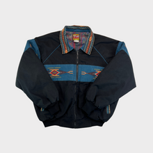Load image into Gallery viewer, 90s USTRC Team Roping Aztec Bomber Jacket (L)
