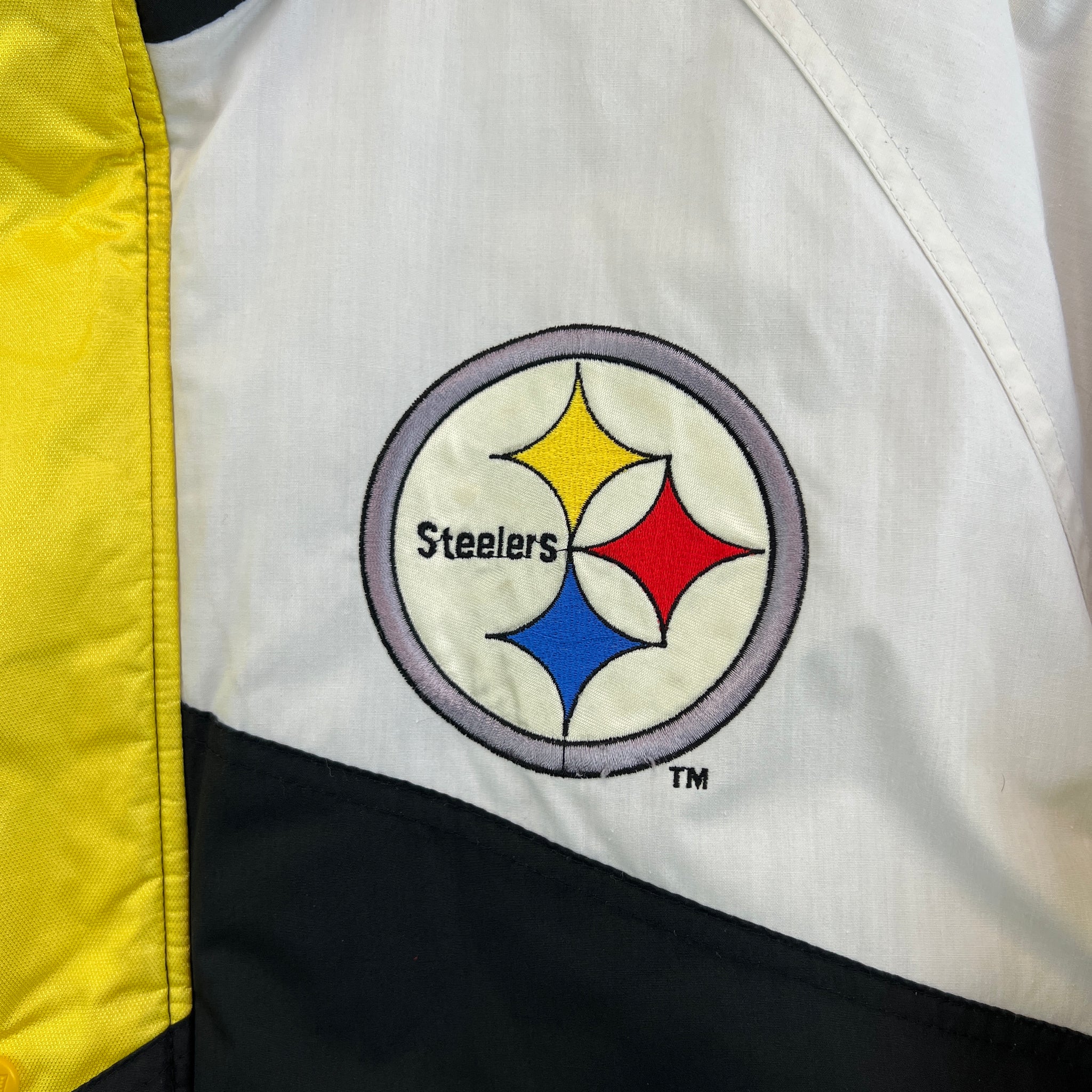 Vintage Pittsburgh Steelers Pro Player Puffer Jacket Mens Size XL (B377)