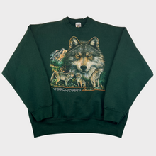 Load image into Gallery viewer, Vintage 90s Wisconsin Wolf Wildlife Crewneck
